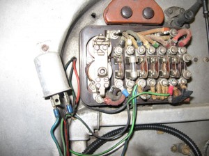 Rolls-Royce 20/25 control box before rewiring